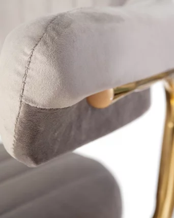 Стул барный DOBRIN CHARLY GOLD Серый велюр MJ9-75_7