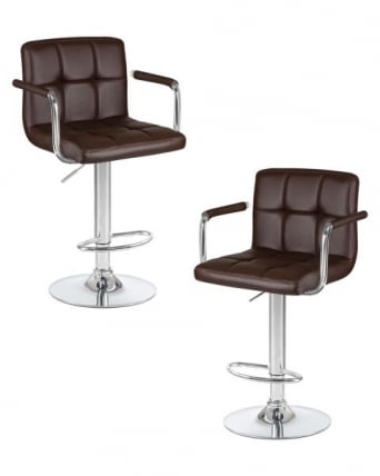 Стул барный DOBRIN KRUGER ARM (коричневый) 2 шт_0
