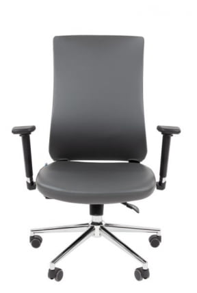 Офисное кресло CХАИРМАН 500 ЛЮКС (ЛУКС) ЭКО Б/П экокожа Серый / CHAIRMAN (LUX)_3