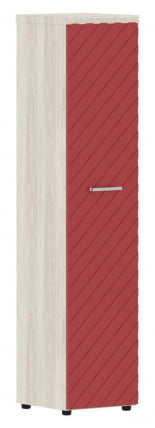 Шкаф колонка с глухой дверью и топом Torr LUX TLHC 42.1 Сосна Эдмонд Красный_0