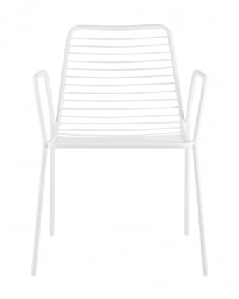 Стул Дели с подлокотниками металл Белый_1
