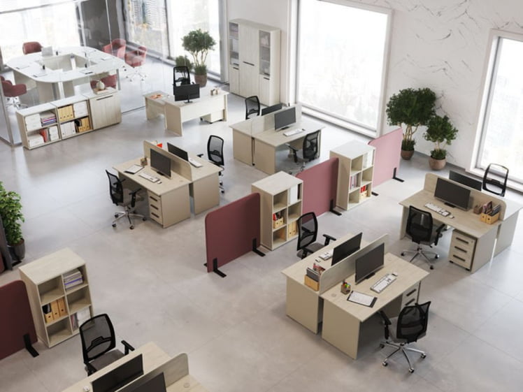 Экран на один стол New Line NLN36381102 Дуб шамони светлый_1