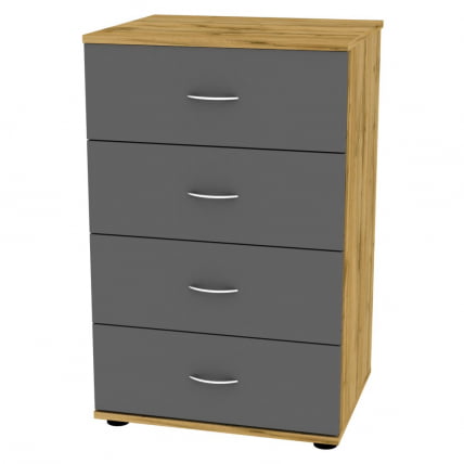 Комод Алиса(K2)856х540х459ручкаскоба96мм(ДВ-Графит)_0