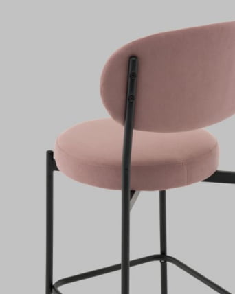 Стул Полубарный Бриф DD ПБ велюр пыльно-розовый_6