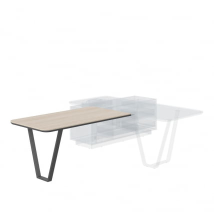 Брифинг-приставка Line СФ-573415.1 Дуб светлый Черный графит_0