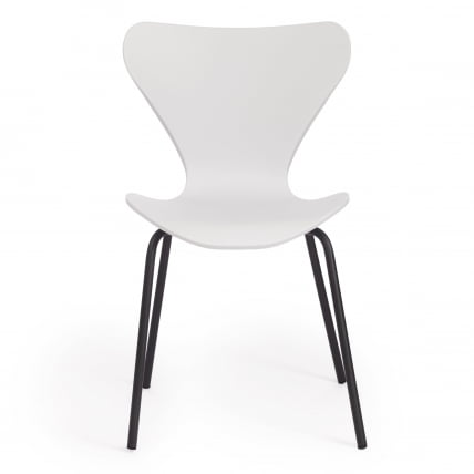 Стул Jacobsen (mod DC 102) пластик/металл, 50 х 46 х 82 см , белый 018/черный_4