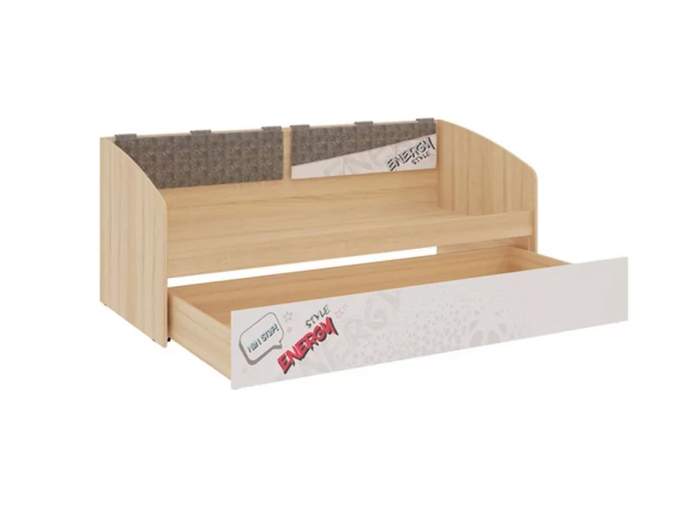 Кровать Энерджи MDE-07 Дуб сонома Белый_1