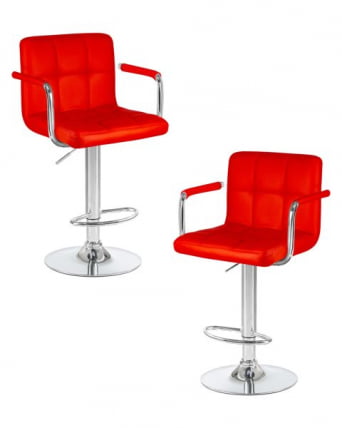 Стул барный DOBRIN KRUGER ARM (красный) 2 шт_0