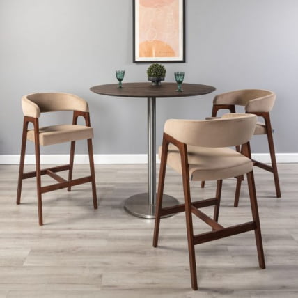 Кресло барное Baxter Б Beige/Темный орех_9