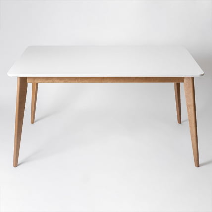 Стол обеденный Пегас 120x75 Эмаль белая Морилка Дуб золотой_0