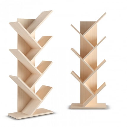 Стойка для книг Акцент СК-7 (7 полок) Дуб молочный_0