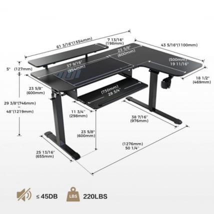 Стол для для компьютера (для геймеров) угловой (правый) c электроприводом EUREKA ERK-L60R-B-PRO-V1-EU_4