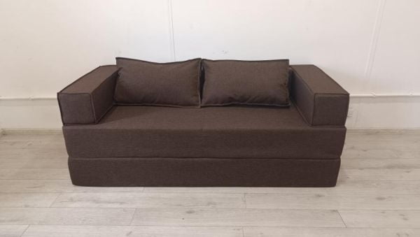 Диван прямой бескаркасный Хит (Berhouse) Цвет фасада: Кофе; Тип: Прямой; Материал фасада: Рогожка_3