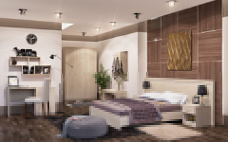 Кровать без изголовья KBW 2016 Дуб сонома светлый_1