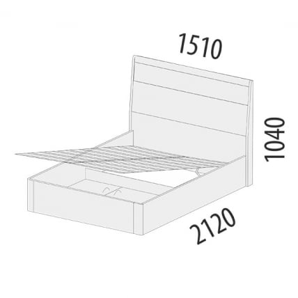 Кровать с подъемным механизмом Тиффани 93.31_4
