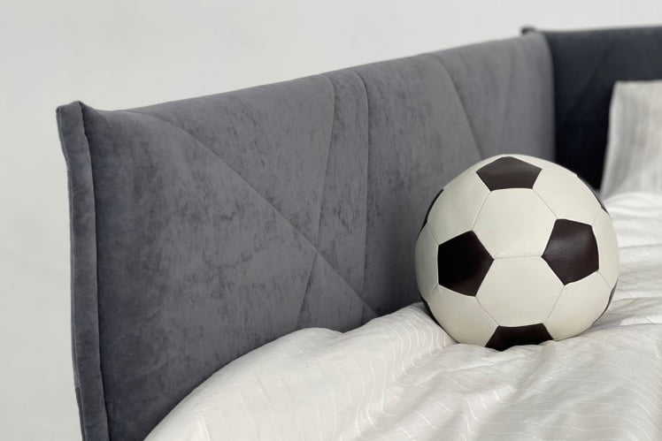 Кровать 0.9 Бест (Тахта) КМ.T-15 графит (велюр)_3