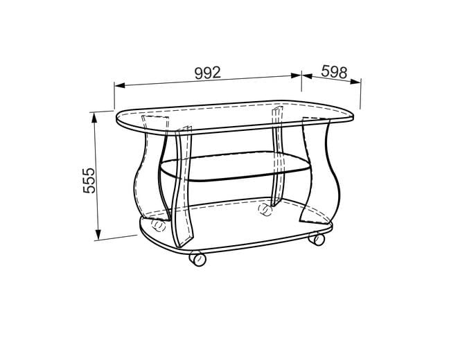 Стол журнальный Барон №2 модуль 01 Венге_1