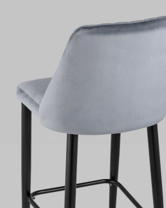 Стул полубарный Диего велюр Серый_6