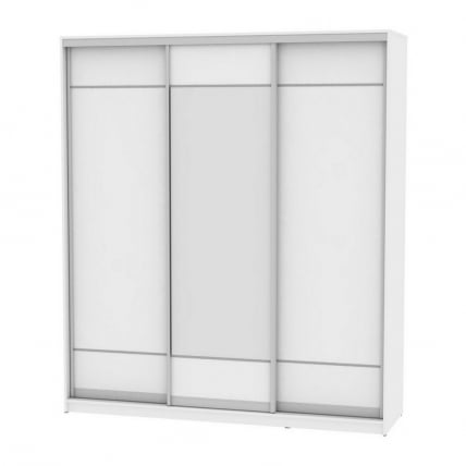 Шкаф-купе B-230х200х60-2(Белый-D7D8D7)_0