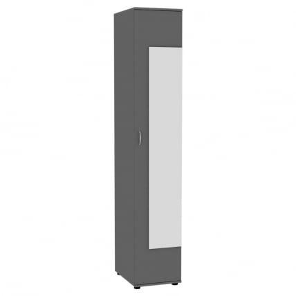 Шкаф распашный Алиса(H1_M)2230х400х540ручкаскоба96мм(Графит)_0