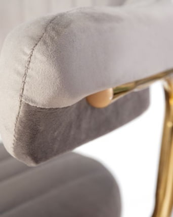 Стул барный DOBRIN CHARLY GOLD (серый велюр (MJ9-75)) 2 шт_8