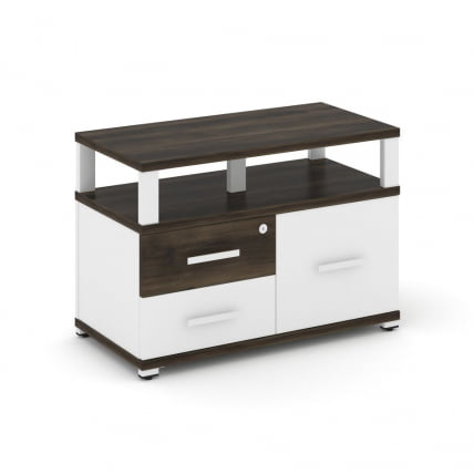 Тумба приставная сервисная с надставкой широкой CONCEPT CN.TSR-003 B/W Дуб Мали Белый бриллиант Белый_0