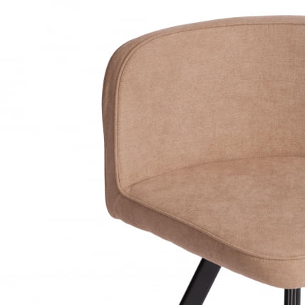 Комплект (стол, 4 стула) QUADRON (mod. PT14) Стол: МДФ/металл, стул: металл/шенилл, 100х100х73 см, 69х56х71 см, Beige (Бежевый) LY1701-4/черный_6