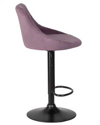 Стул барный DOBRIN LOGAN BLACK Пудрово-сиреневый велюр MJ9-52_2