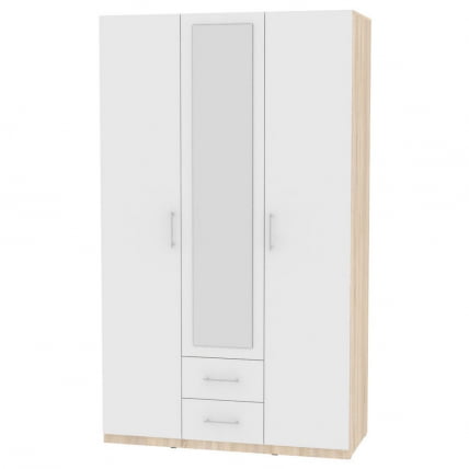 Шкаф распашный R-230х135х45-2-M(ДСС-Белый)_0