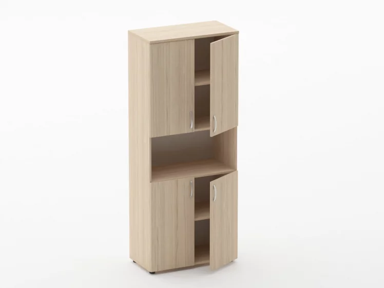 Шкаф высокий закрытый с нишей Glassy 6.19.111 Бук светлый_1