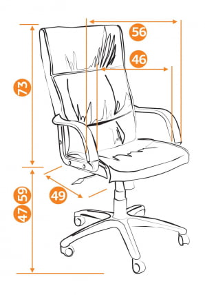 Кресло руководителя Davos (черная PU 36-6)_6
