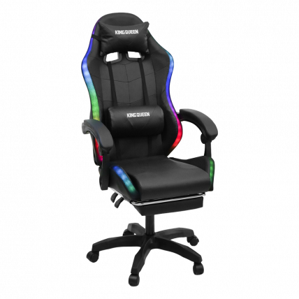 Кресло 908 KINGQUEEN цвет черный с массажем и подсветкой 908-black-mass_0