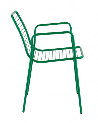 Стул Дели с подлокотниками металл Зеленый_2