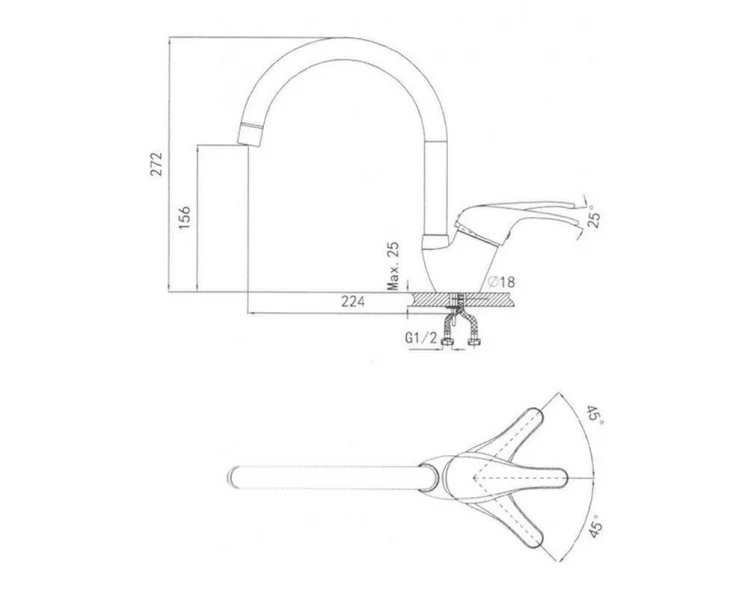 Кухонный смеситель GRANULA 1024 Пирит_1