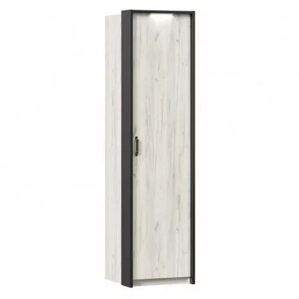 Шкаф одностворчатый с паспарту Техно 01 Дуб Крафт белый_0