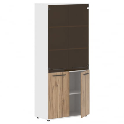 Шкаф комбинированный EDIS EHCS 85.2 Дуб Денвер светлый Мокко Белый_1