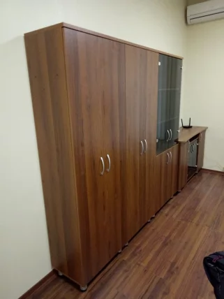 Шкаф для одежды со штангой Лидер 82.11 Орех Пегас_2