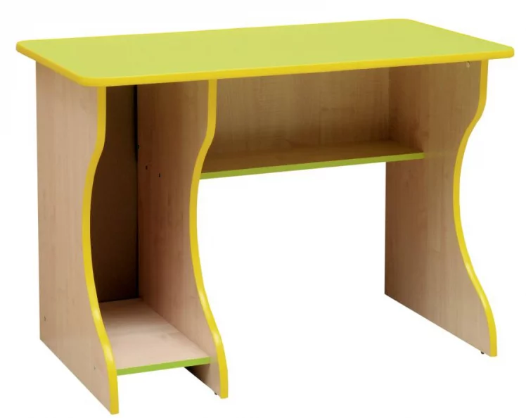 Стол компьютерный Юниор-11.2 Дуб молочный/Синий_0