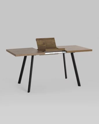 Стол обеденный раскладной Plain раскладной 116-158*74 Дуб Ка/черный_5