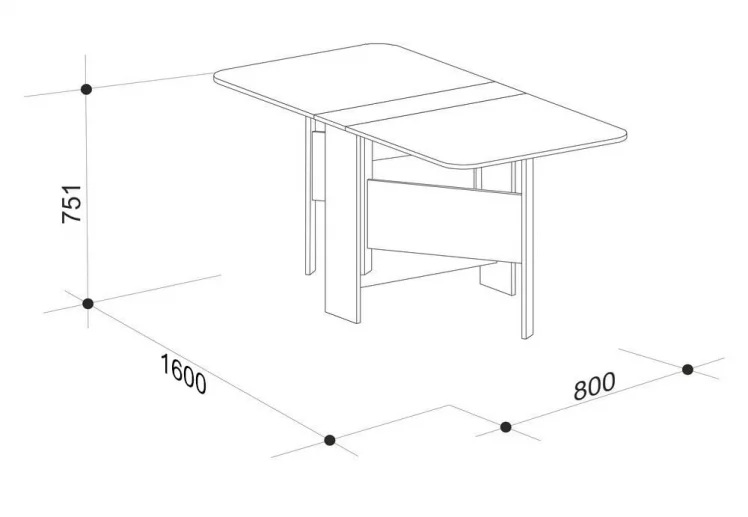 Стол-книжка Мечта 2 Венге / Дуб млечный_4