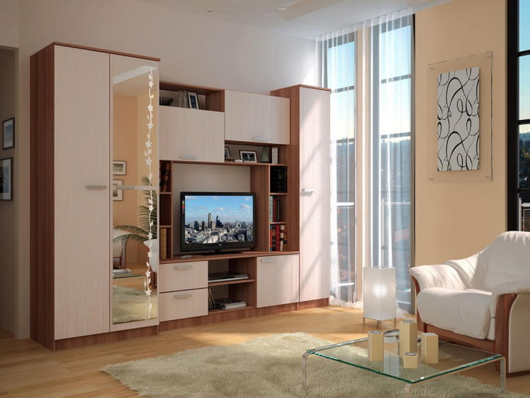 Гостиная Флора Ясень Шимо темный Ясень Шимо светлый_0