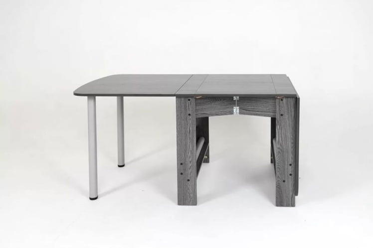 Стол-книжка раздвижной Оригами Ясень черный_5