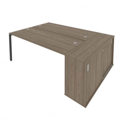 Рабочая станция с опорным шкафом-купе Metal System Б.РС-СШК-1.5 Вяз/Антрацит_0