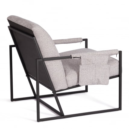 Кресло Charli LUX/Чарли Люкс велюр/букле, VT shape silver, 70х80х82 см_2