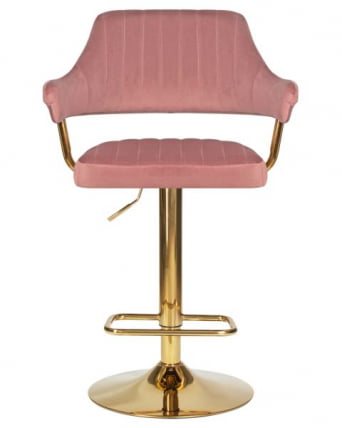 Стул барный DOBRIN CHARLY GOLD (розовый велюр (MJ9-32)) 2 шт_6
