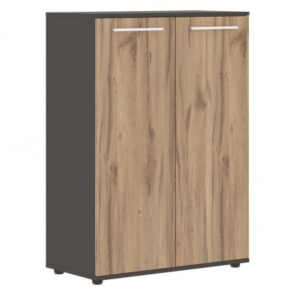 Шкаф с глухими средними дверьми EDIS EMCS 85.1 Дуб Денвер светлый Белый Мокко_0