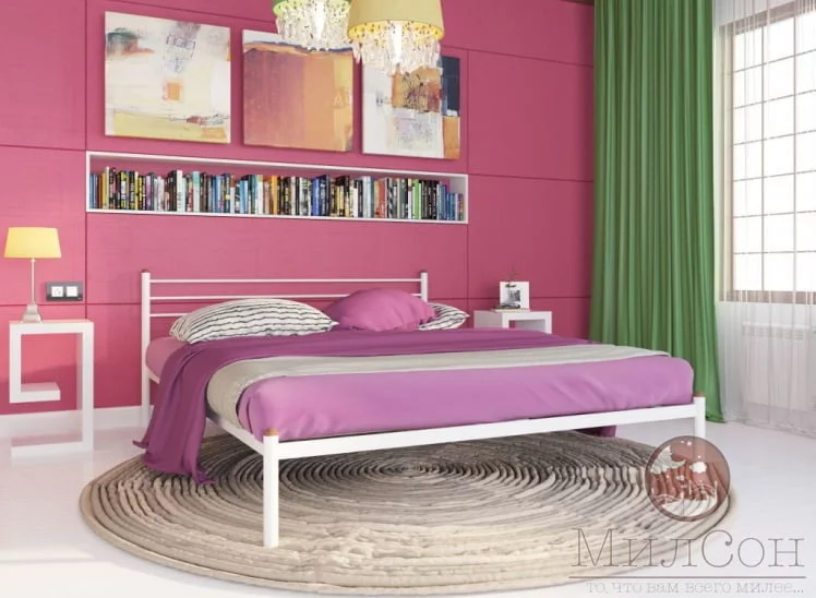 Кровать Милана 1400х1900 Белая_1