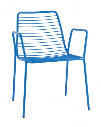 Стул Дели с подлокотниками металл Голубой_0