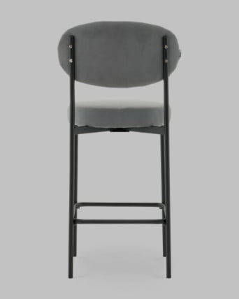 Стул Полубарный Бриф DD ПБ велюр серый_3