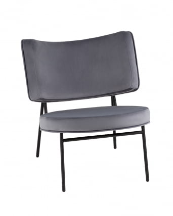 Кресло District Lounge велюр Серый_0